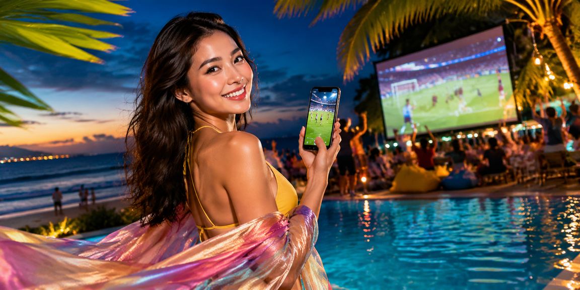 Người hâm mộ cổ vũ cá cược bóng đá sôi động trên bãi biển Vũng Tàu